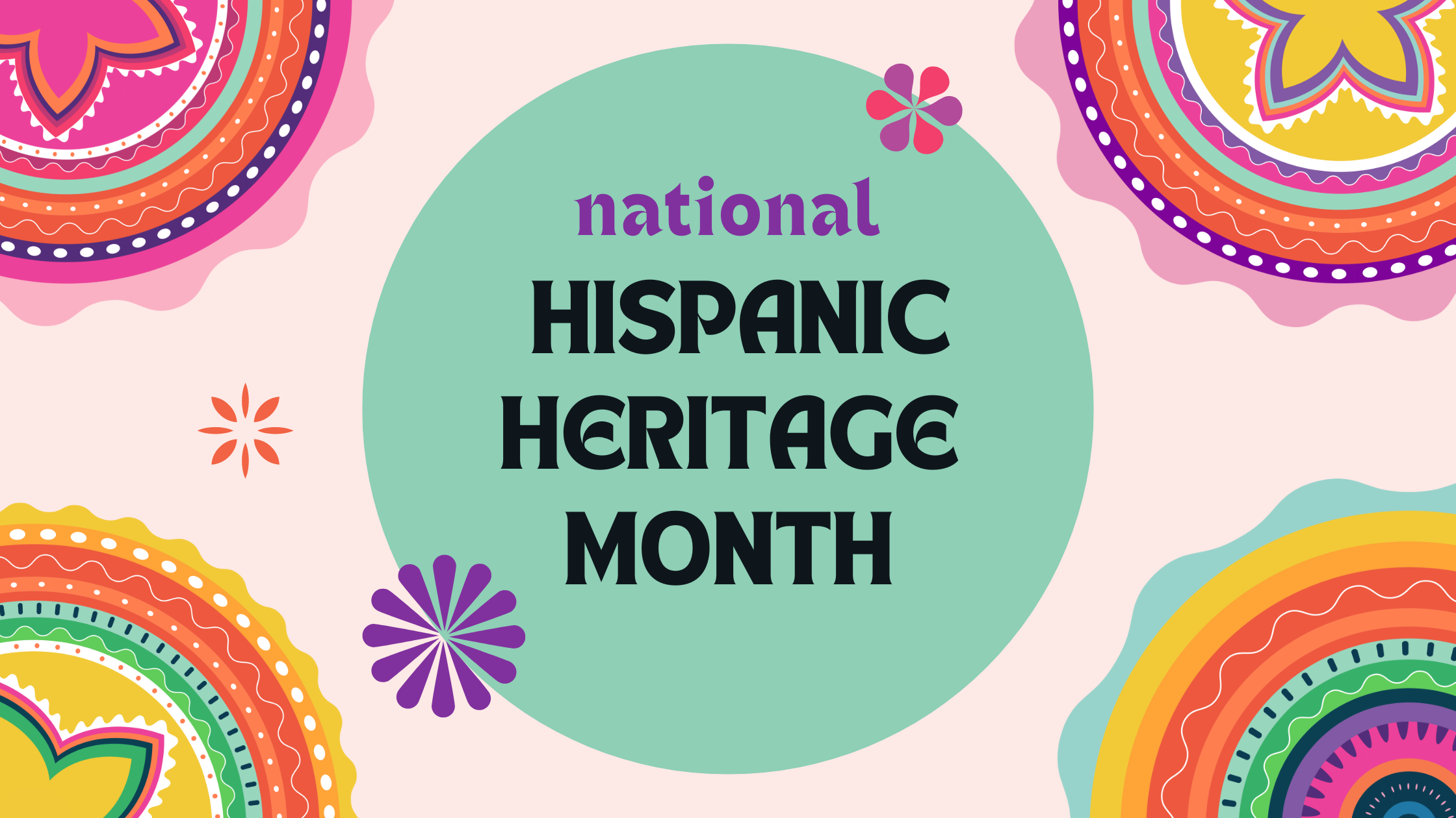 Colorful Floral Hispanic Heritage Month Blog Banner