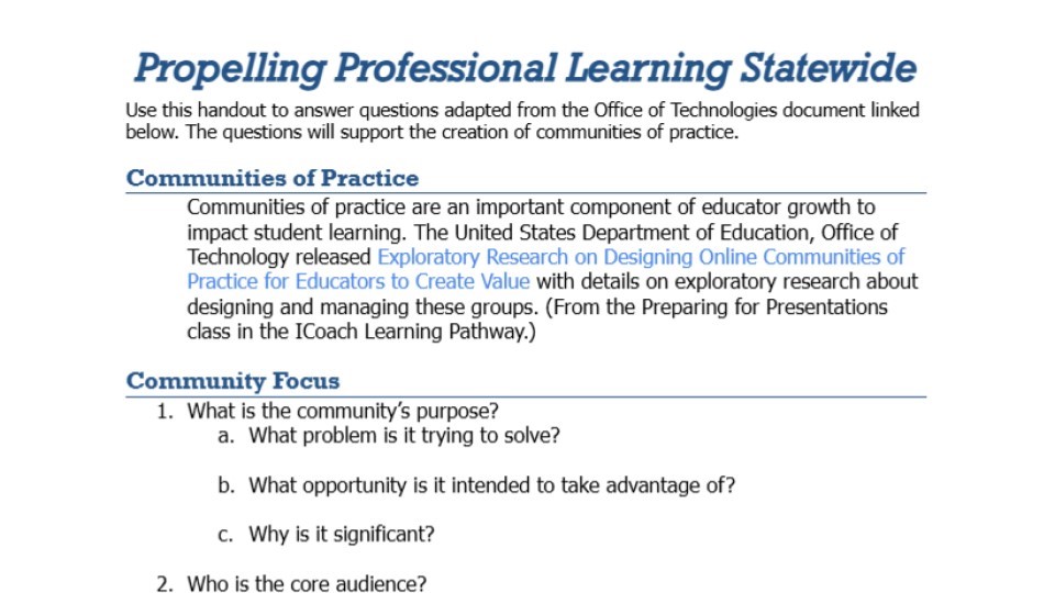 Propelling Professional Learning Statewide   INFOhio ICoach Book Study