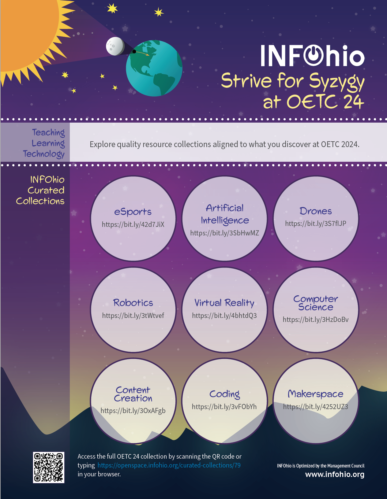 INFOhio Strive for Syzygy at OETC 2024 Flyer