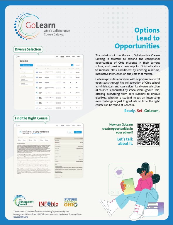 GoLearn, Ohio's Collaborative Course Catalog Flyer